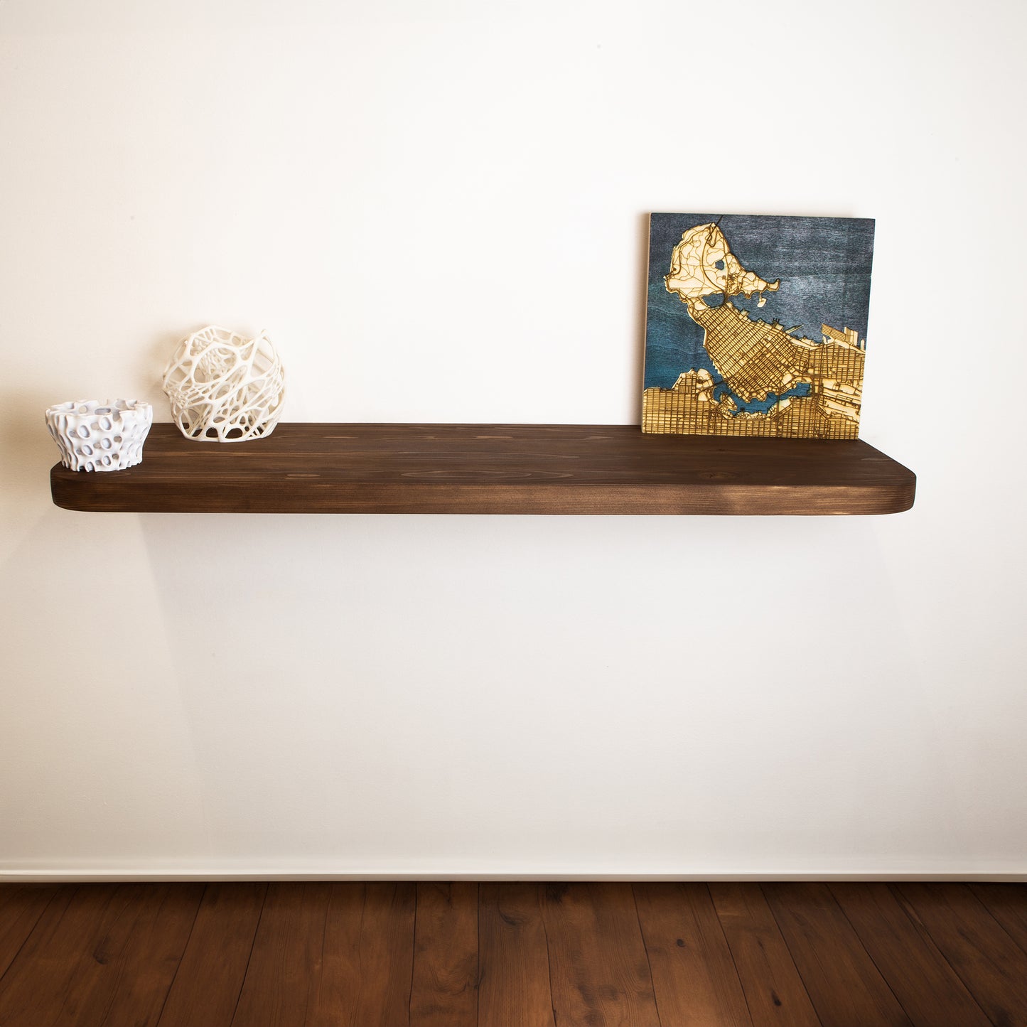 Handcrafted Floating Wooden Shelf for Home Decor