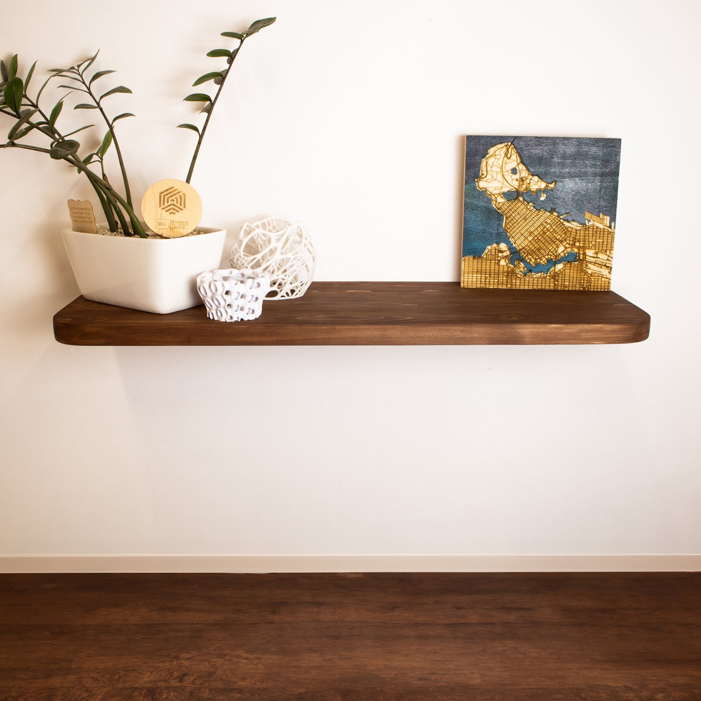 Handcrafted Floating Wooden Shelf for Home Decor