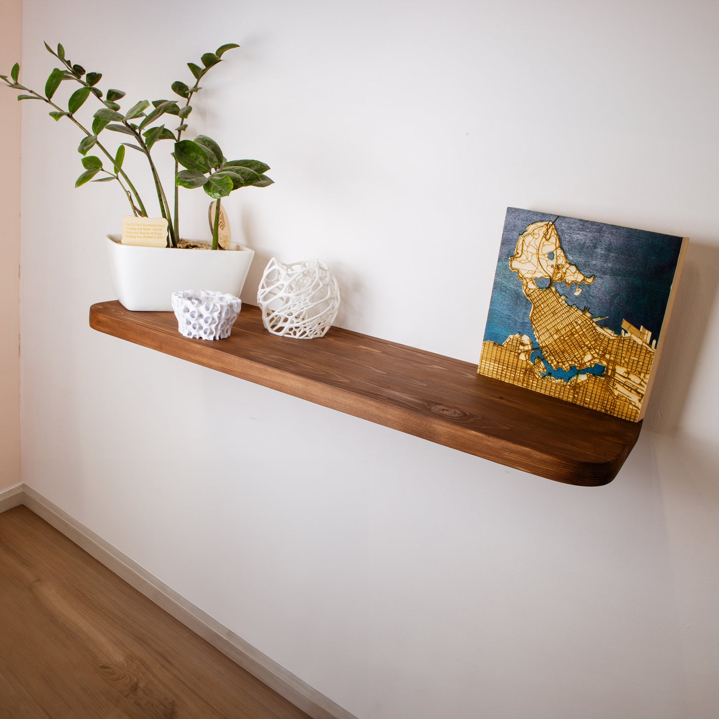 Handcrafted Floating Wooden Shelf for Home Decor