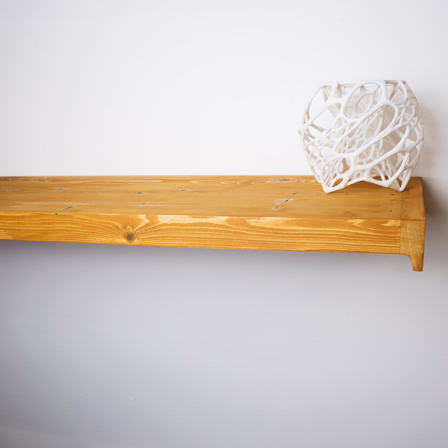 Golden Pine Floating Shelf