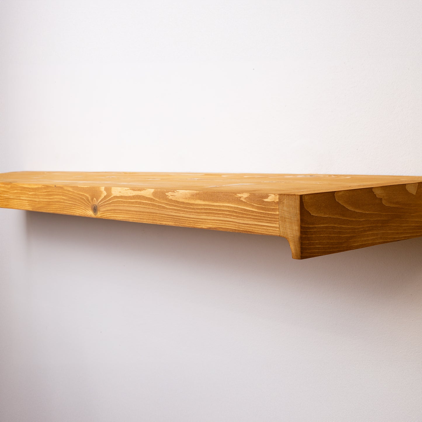 Golden Pine Floating Shelf