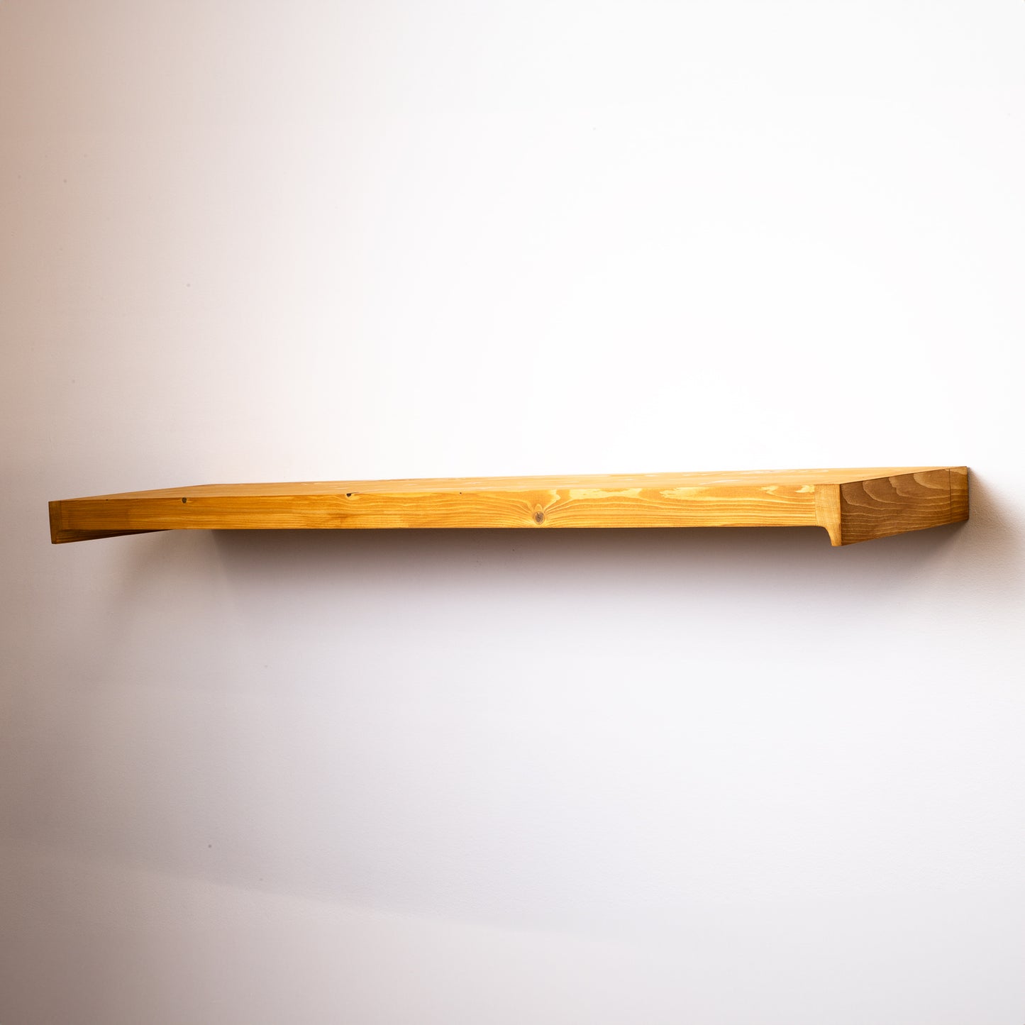 Golden Pine Floating Shelf