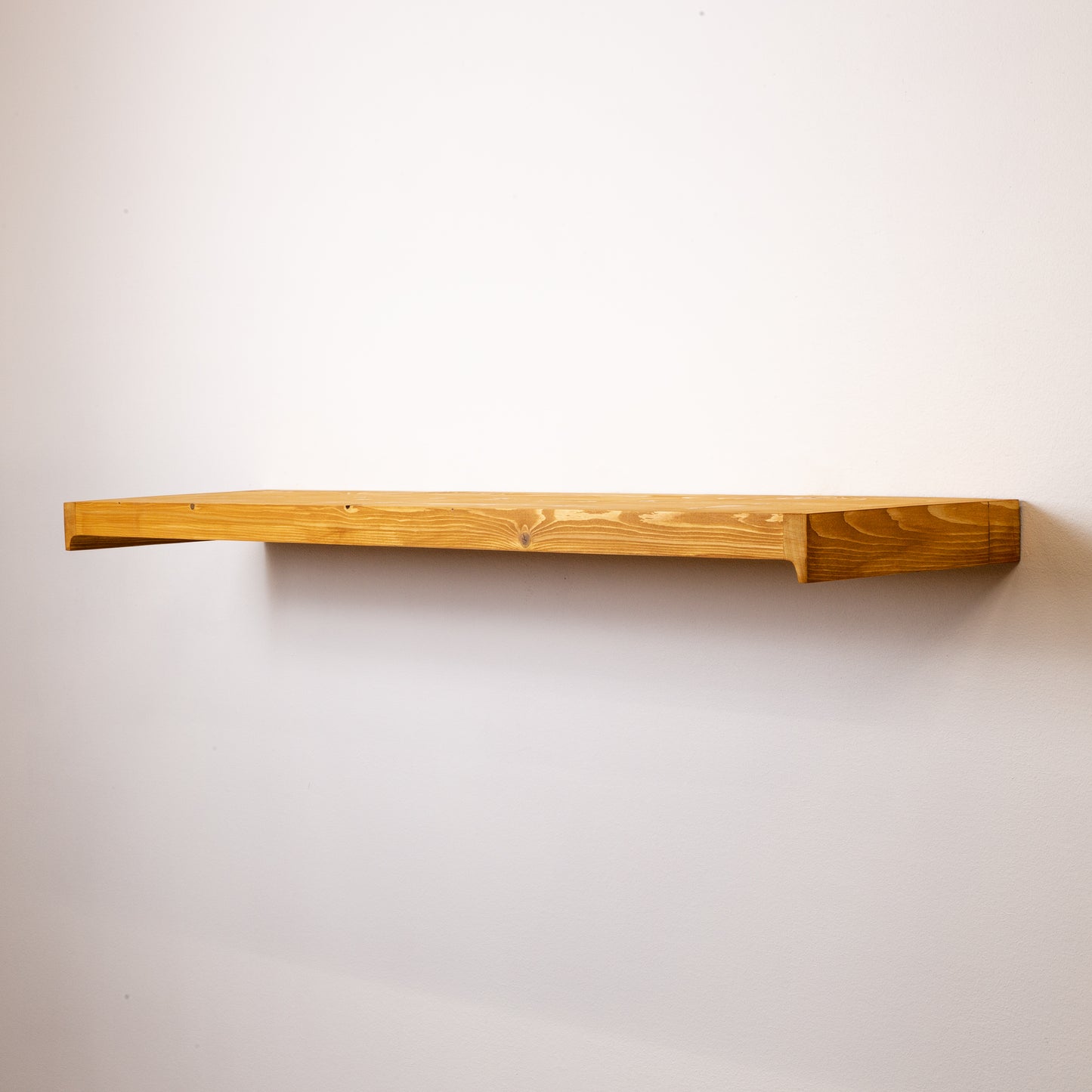 Golden Pine Floating Shelf